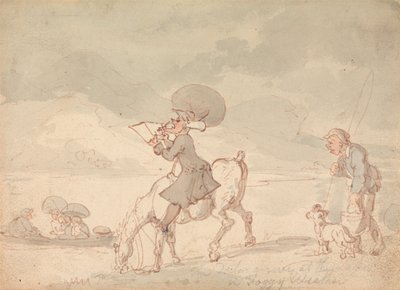 Il dottor Syntax che disegna il lago da Thomas Rowlandson